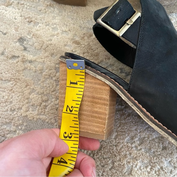 Chinese Laundry Caleb Calvin Black Shooties Open Toe Sandals Block Heel: 7 - Picture 10 of 10